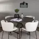 Spisegruppe Venture Home Kaseidon Ø100 cm med 4 stk Edina Stoler