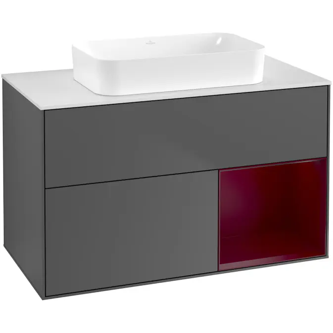 Tvättställsskåp Villeroy & Boch Finion med 2 Lådor Hylla och Bänkskiva för Fristående Tvättställ