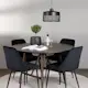 Spisegruppe Venture Home Kaseidon Ø100 cm med 4 stk Night Stoler
