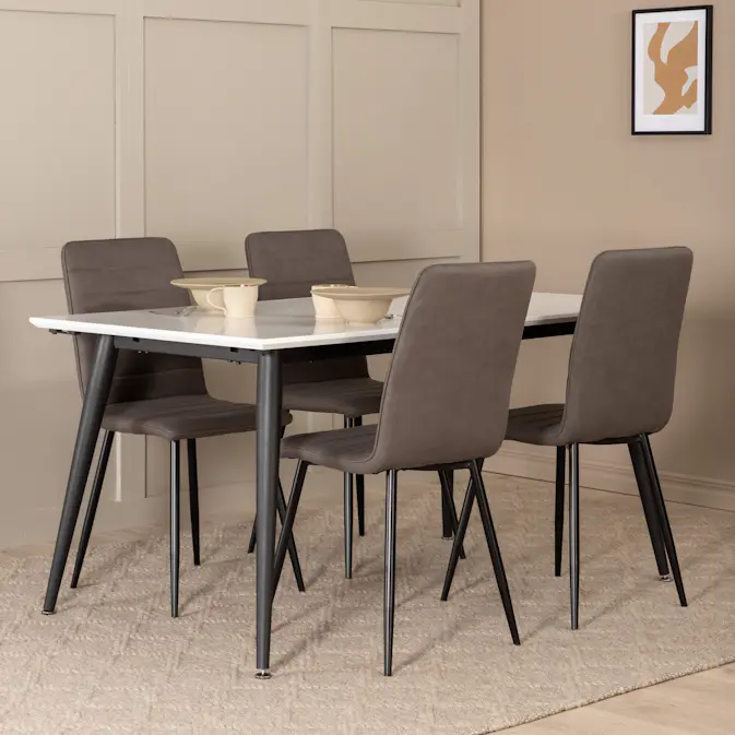 Spisegruppe Venture Home Jolie med 4 Walerina Stoler