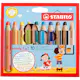 Fargeblyanter Creativ Company Woody 3-i-1 Ass Farger 10 stk/1 Pk