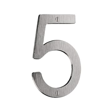 Husnummer Beslagsboden Mattbørstet Krom