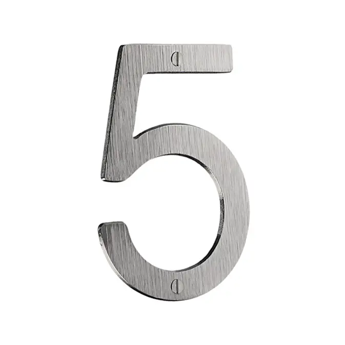 Husnummer Beslagsboden Mattbørstet Krom