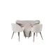 Spisegruppe Venture Home Bianca Rund med 4 Valentina Stitches Stoler Fløyel