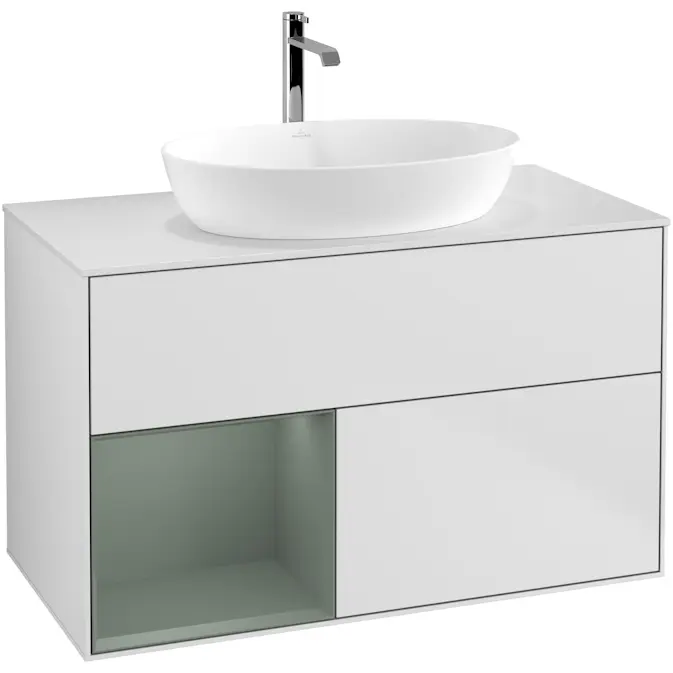 Tvättställsskåp Villeroy & Boch Finion med 2 Lådor Hylla och Bänkskiva för Fristående Tvättställ från Artis & Collaro