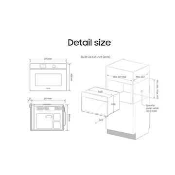Mikrobølgeovn Samsung NQ5B5713GBK Series 5 Smart Cooking 50L Sort