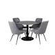 Spisegruppe Venture Home Estelle Ø106 med 4 Velvet Deluxe Stoler
