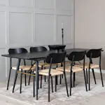 Spisegruppe Venture Home Gold med 6stk Polly Stoler