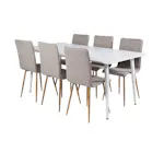 Spisegruppe Venture Home Pobbie med 6 Walter Stoler