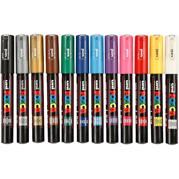Tusj Creativ Company Posca Nr PC-1M Ass Farger Strek 0,7 mm 1 Stk