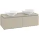 Tvättställsskåp Villeroy & Boch Legato Kompakt 1200 med 2 Lådor för Två Ytmonterade Tvättställ