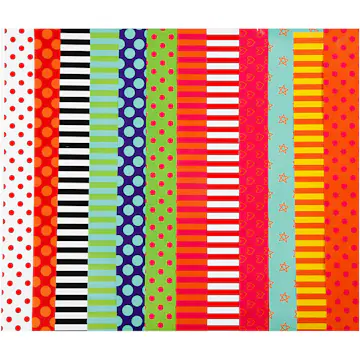 Glanspapir Creativ Company Ass Farger Mønstrede 24x32 cm 50 Ass-Ark/1 Pk