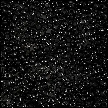 Rocaillesperler Creativ Company Svart D2 mm Str 12/0 Hullstr 0,8 mm 25 g/1 Pk