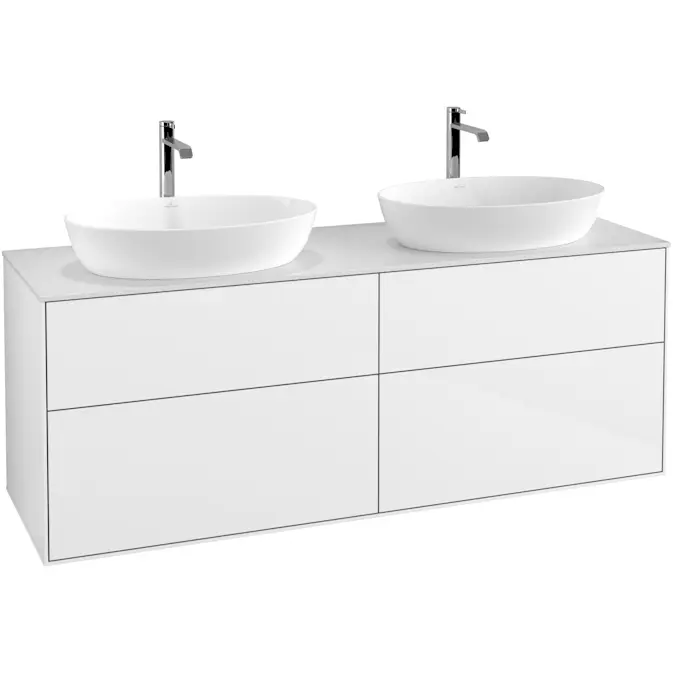 Tvättställsskåp Villeroy & Boch Finion med 4 Lådor och Bänkskiva för Två Fristående Tvättställ från Artis & Collaro
