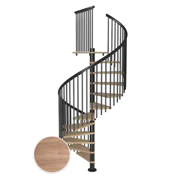 Spiraltrapp Dolle Montréal Eik Hvitoljet Classic 5