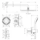 Takdusjsett Hansgrohe Croma 280 Ecostat S for Innbygging 1jet