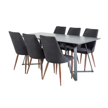 Spisegruppe Venture Home Madde med 6 Laura Stoler Polyester