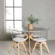 Spisegruppe Venture Home Piazza Ø120 cm med 4 stk Edvin Stoler