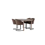 Spisegruppe Venture Home Andy med 4 stk Evening Stoler