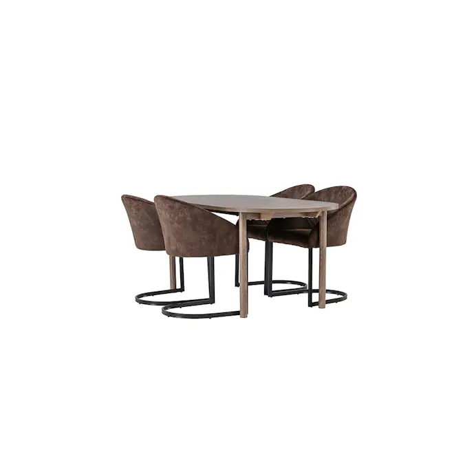 Spisegruppe Venture Home Andy med 4 stk Evening Stoler
