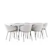 Spisegruppe Venture Home Silar 180 med 6 stk Evelina Stoler
