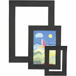 Passepartoutrammer Creativ Company Tykkelse 0,4 mm Svart 75 Stk/1 Pk