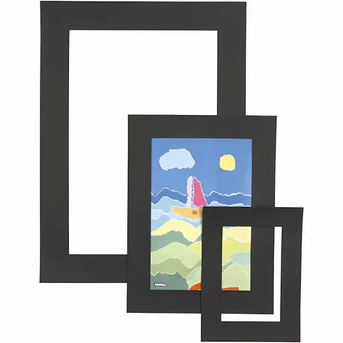 Passepartoutrammer Creativ Company Tykkelse 0,4 mm Svart 75 Stk/1 Pk