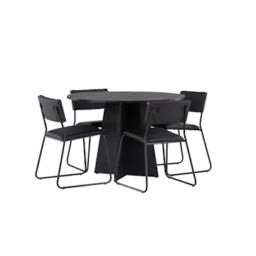 Spisegruppe Venture Home Bootcut Ø110 cm med 4 Kenth Stoler