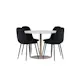 Spisegruppe Venture Home Lycke Ø110 med 4 stk Polar Stoler Teddy