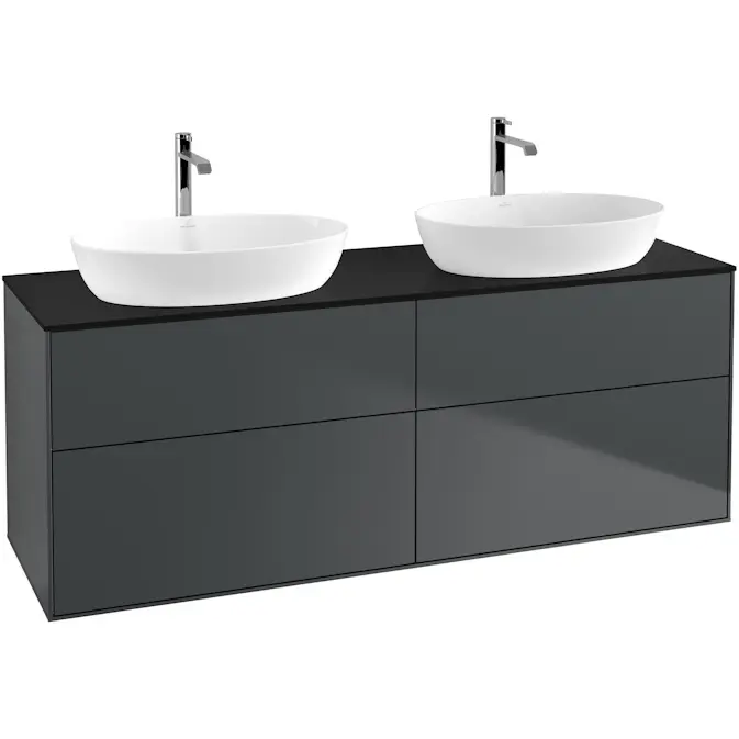 Tvättställsskåp Villeroy & Boch Finion med 4 Lådor och Bänkskiva för Två Fristående Tvättställ från Artis & Collaro