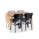 Spisegruppe Stenexpo Alborg Klaffebord med 4 Borgholm Stoler