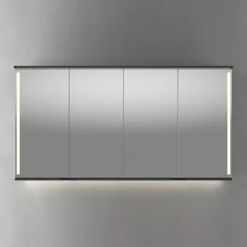 Speilskap Linn Bad Sogn med Integrert Belysning 160 cm 2x80