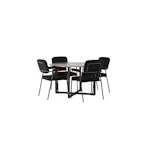 Spisegruppe Venture Home Durango Ø120 cm med 4 stk Yesterday Stoler