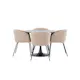 Spisegruppe Venture Home Glade Ø 100 cm med 4 Berit Stoler