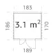 Redskapsbod Palmako Leif 3,1 m2