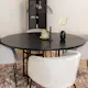 Spisegruppe furniture/fashion Copenhagen Ø140 cm med 4 Berit Stoler