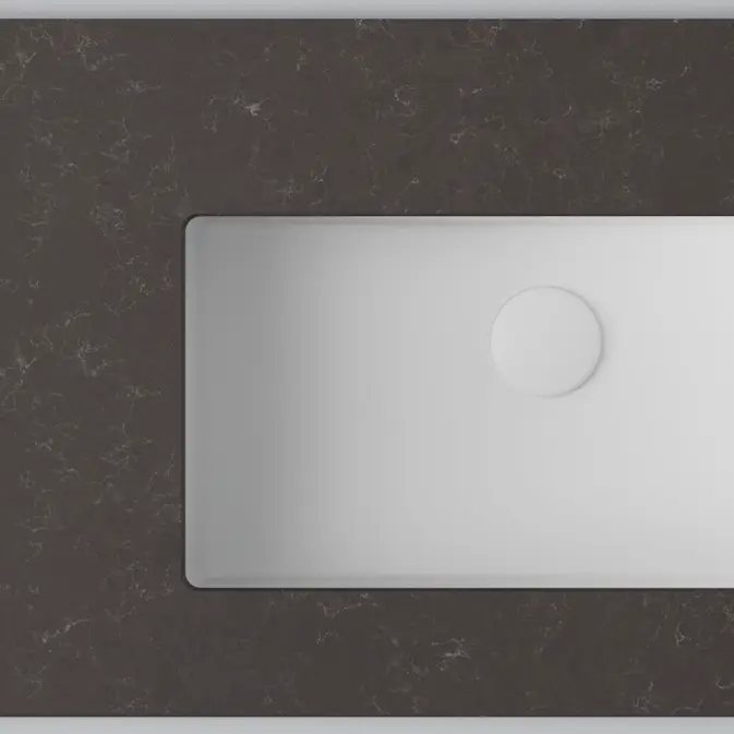 Bänkskiva INR Wave med 1 Tvättställ utan hål för Blandare