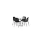 Spisegruppe Venture Home Hamden Ø80 cm med 4 Baltimore Stoler