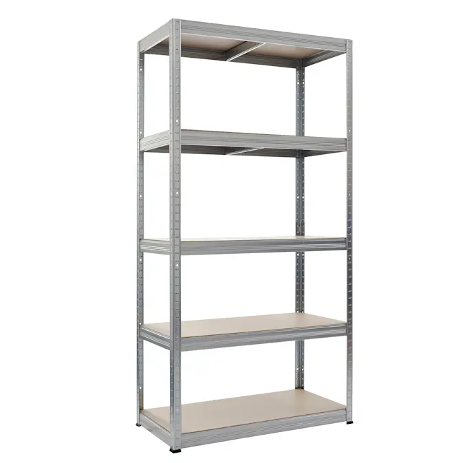 Hylla Home It Stål Med 5 Trävåningar 1800×900×450 mm Galvaniserad
