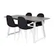 Spisegruppe Venture Home Ina med 4 Pobbie Stoler Polyester