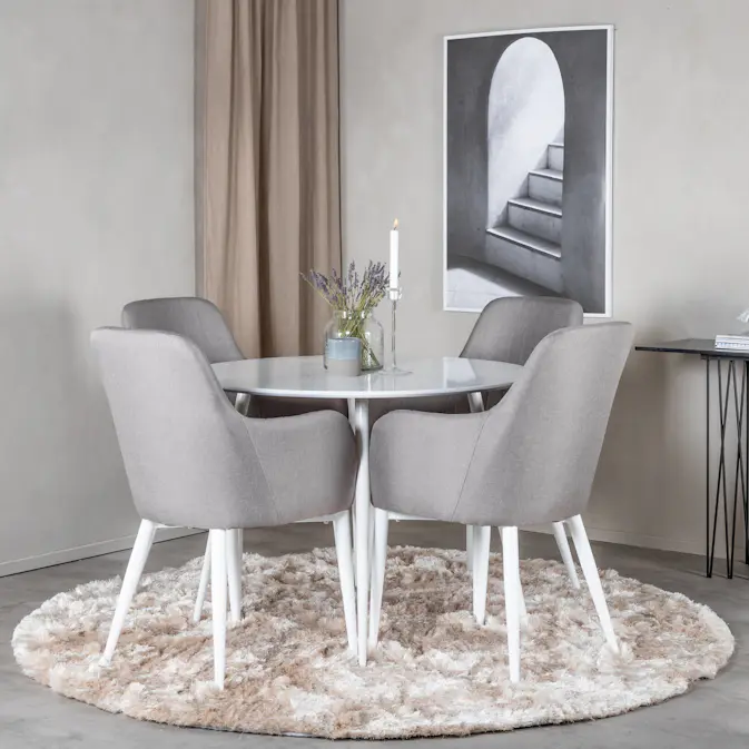 Spisegruppe Venture Home Plaza med 4stk Comfort Stoler