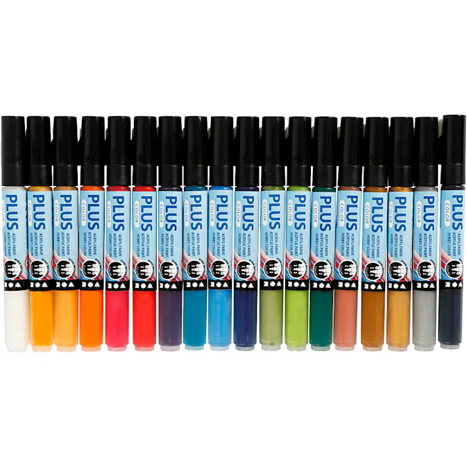 Tusj Creativ Company Plus Color Mixade Farger 14,5 cm Strek 1-2 mm 18 Stk/1 Pk