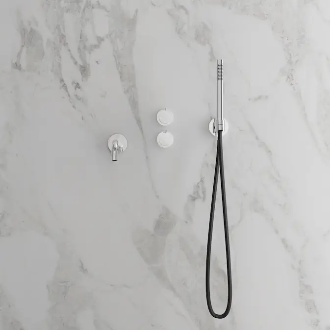 Badkarsblandare Scandtap Steel Harmonized 4 för Inbyggnad