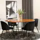 Spisegruppe furniture/fashion Copenhagen med 4 Valentina Fløyel Stoler