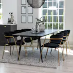 Spisegruppe Venture Home Gold med 6 Arrow Stoler