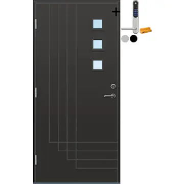 Ytterdør Bygg1 Harstad med Yale Doorman Classic Home