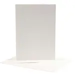 Brevkort Creativ Company Råvit KortStr 12,5x17,5 cm KonvStr 14x19 cm 10 sett/1 Pk