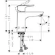 Servantbatteri Hansgrohe Ecos L