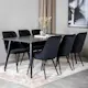 Spisegruppe Venture Home Dipp med 6 Velvet Deluxe Fløyel Stoler