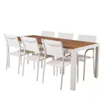 Spisegruppe Venture Home Bois med 6 Santorini Stoler